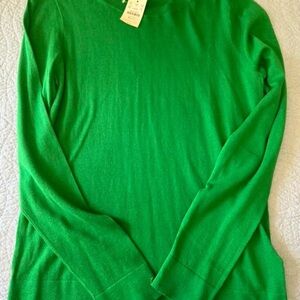J. Crew Bright Green Crewneck Sweater